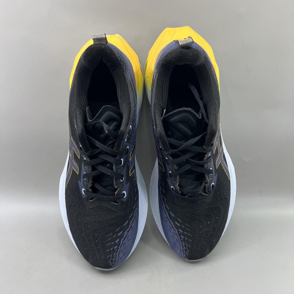 ASICS Novablast 4 Running Shoes Men Size 9 Black Yellow Comfort Cushion Sneakers - Picture 5 of 10